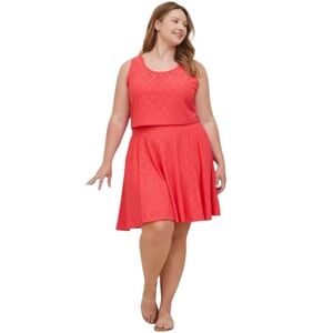 TORRID NEW Plus Size Tank & Skater Skirt Set Knit Eyelet Plus Size 2X
